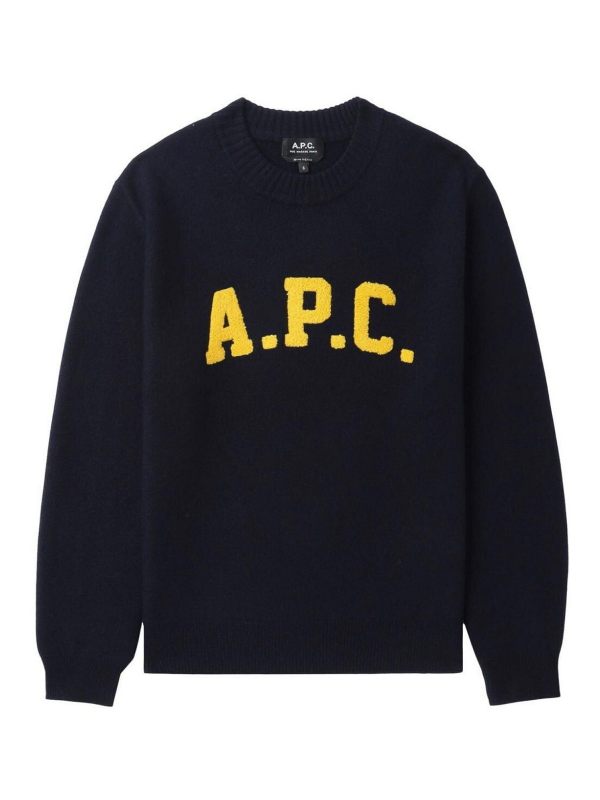 A. P.C. Pull Col Rond - Bleu Foncé