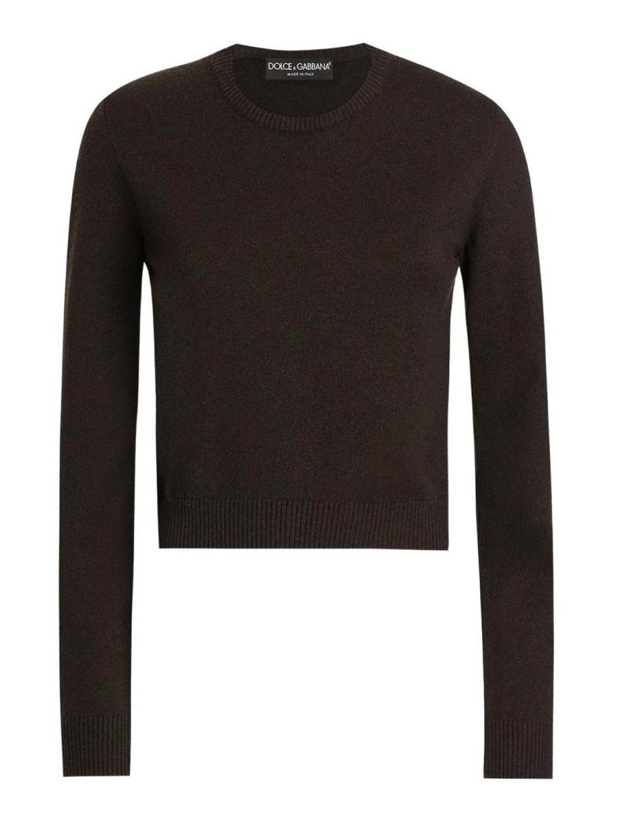 Dolce & Gabbana Pull Col Rond - Marron