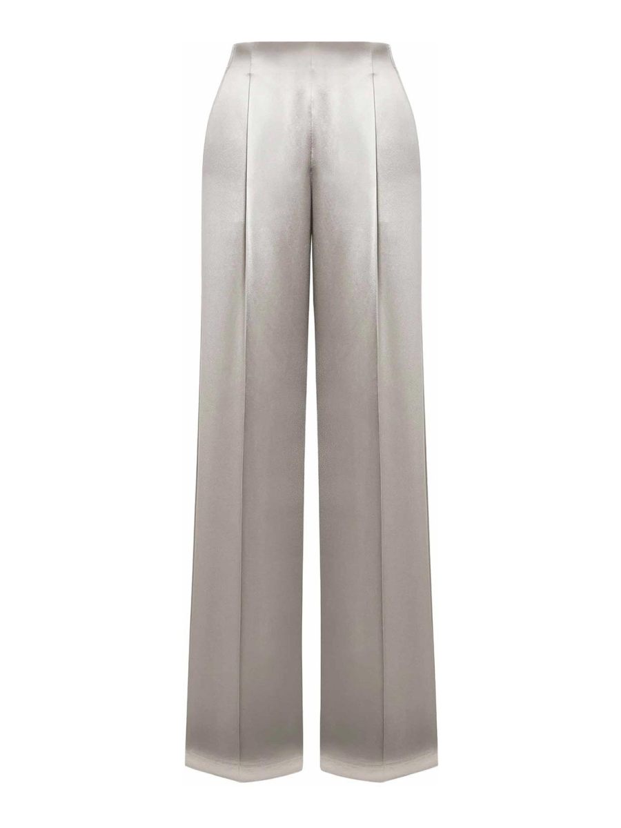 Alberta Ferretti Pantalons Décontractés - Gris Clair