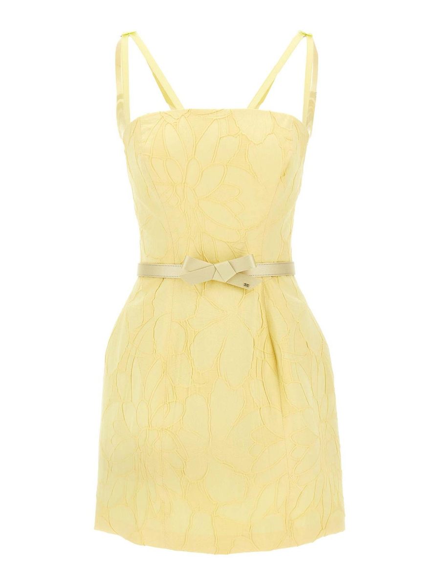 Elisabetta Franchi Robe Au Genou - Jaune