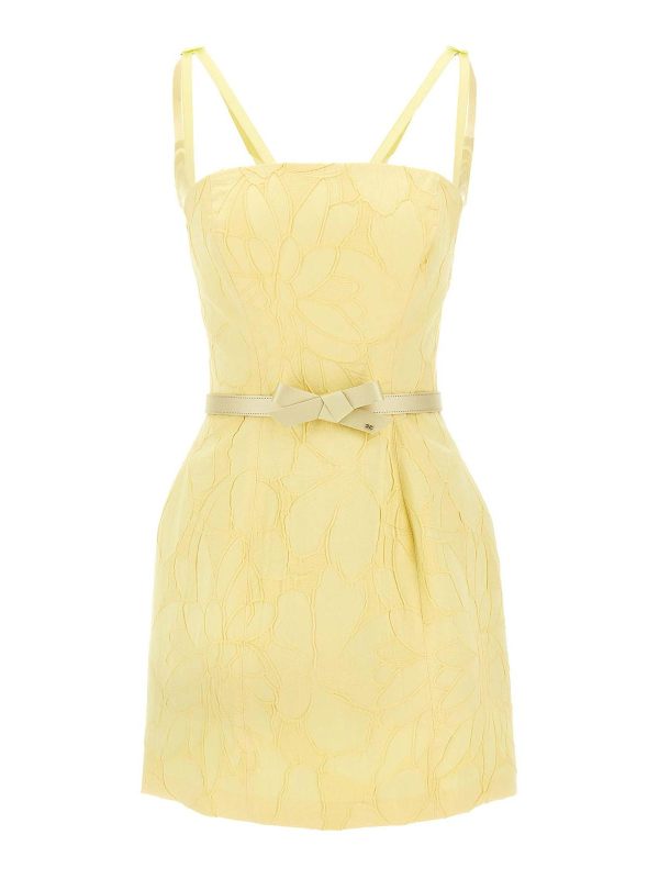 Elisabetta Franchi Robe Au Genou - Jaune