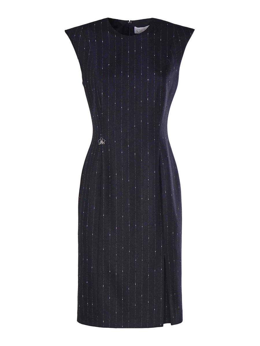 Genny Robe Au Genou - Bleu