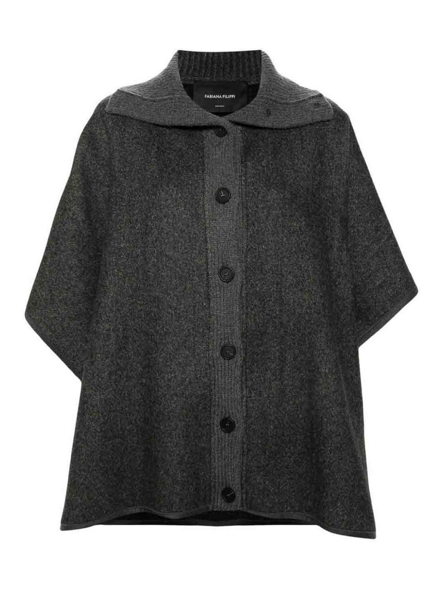 Fabiana Filippi Manteau Court - Gris