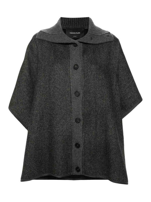 Fabiana Filippi Manteau Court - Gris