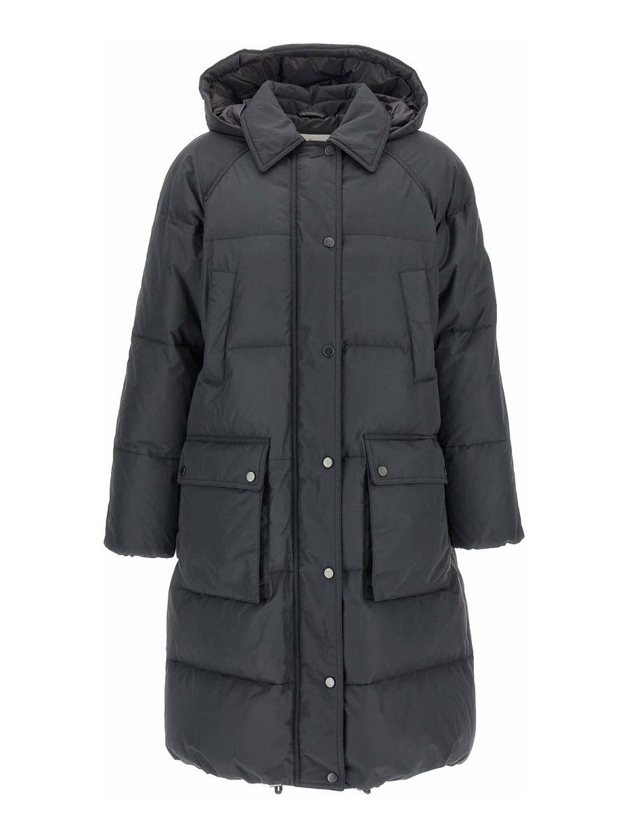 Brunello Cucinelli Blouson Rembourré - Gris