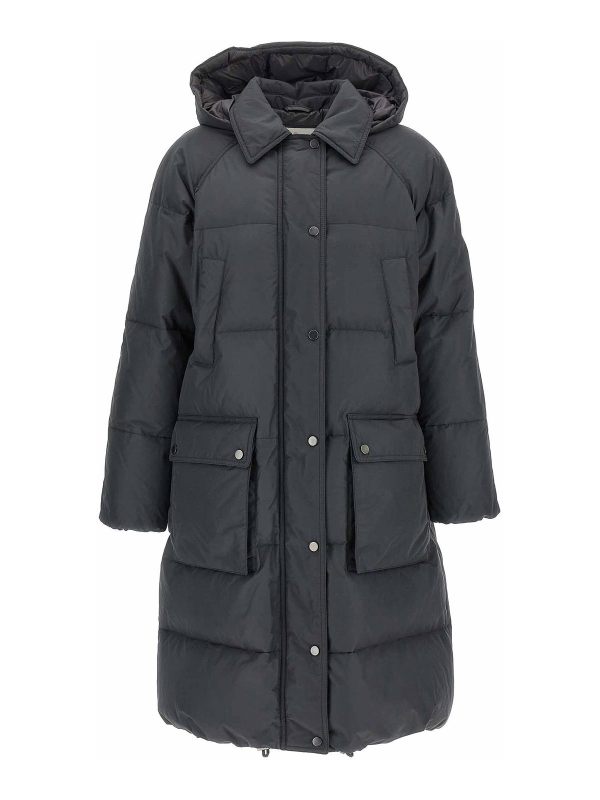 Brunello Cucinelli Blouson Rembourré - Gris