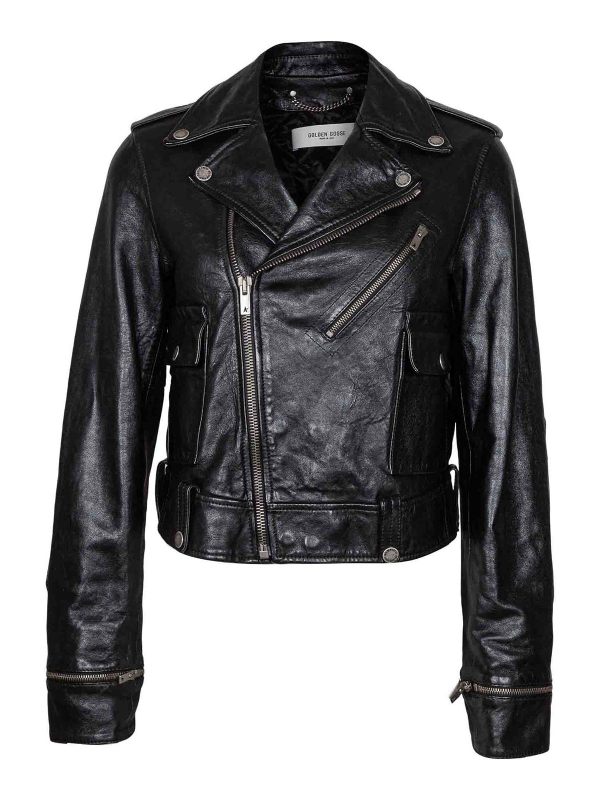 Golden Goose Blouson En Cuir - Noir