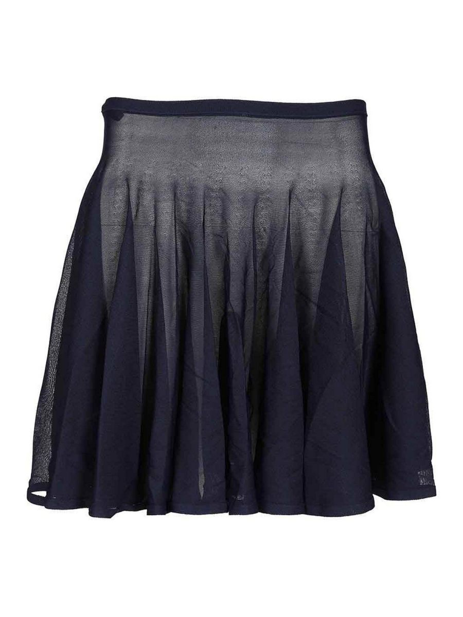 Alaïa Jupe Midi - Bleu