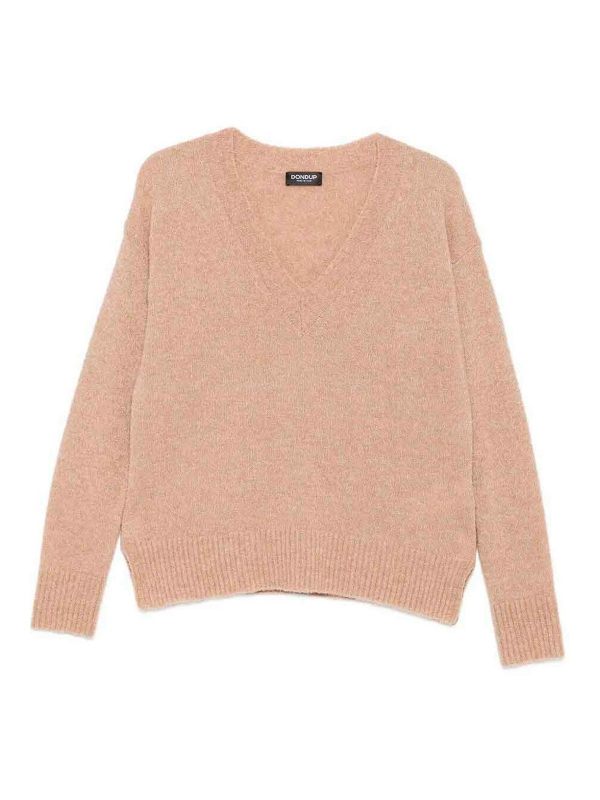 Dondup Pull À Col V - Taupe