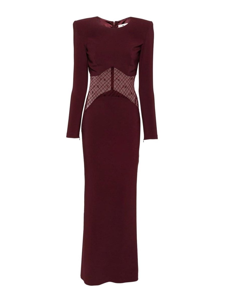 Elisabetta Franchi Robe rouge bordeaux