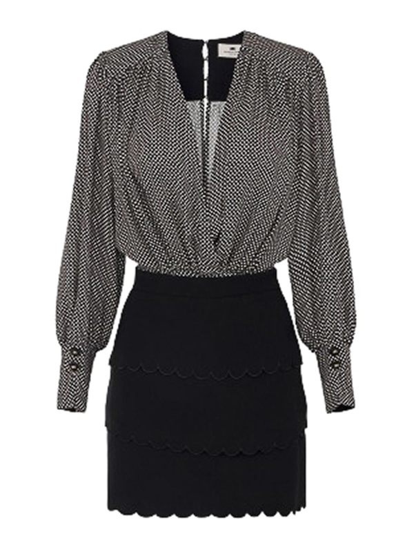Elisabetta Franchi Robe Au Genou - Noir
