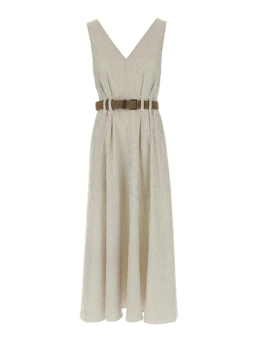Brunello Cucinelli Robe De Soirée - Blanc