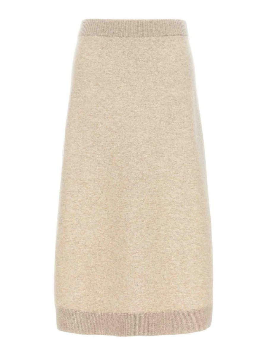 Brunello Cucinelli Jupe Midi - Beige