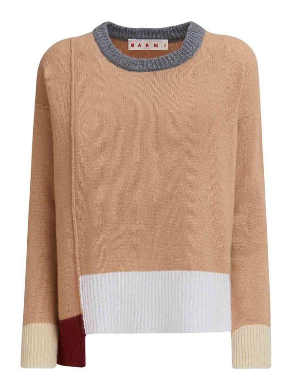 Marni Pull Col Rond - Beige