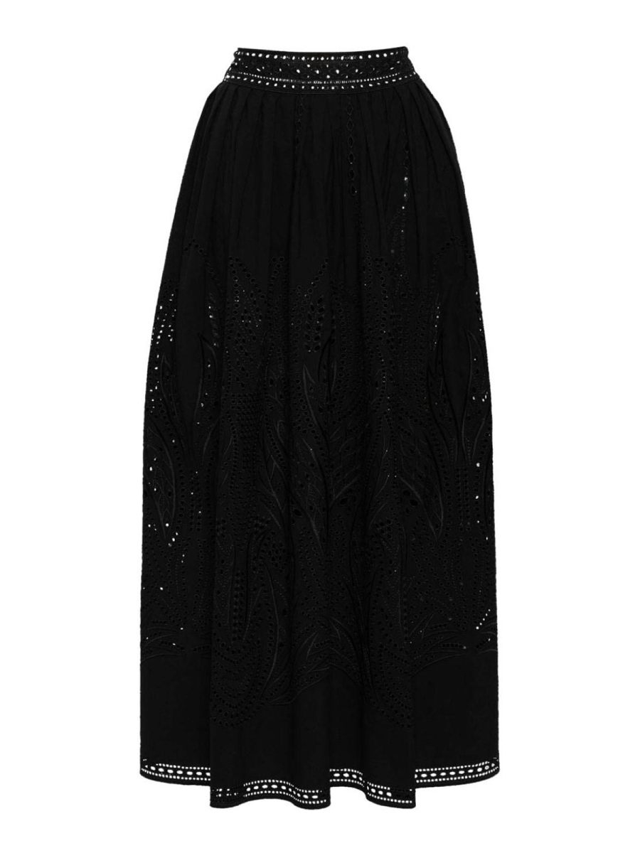 Alberta Ferretti Jupe Midi - Noir
