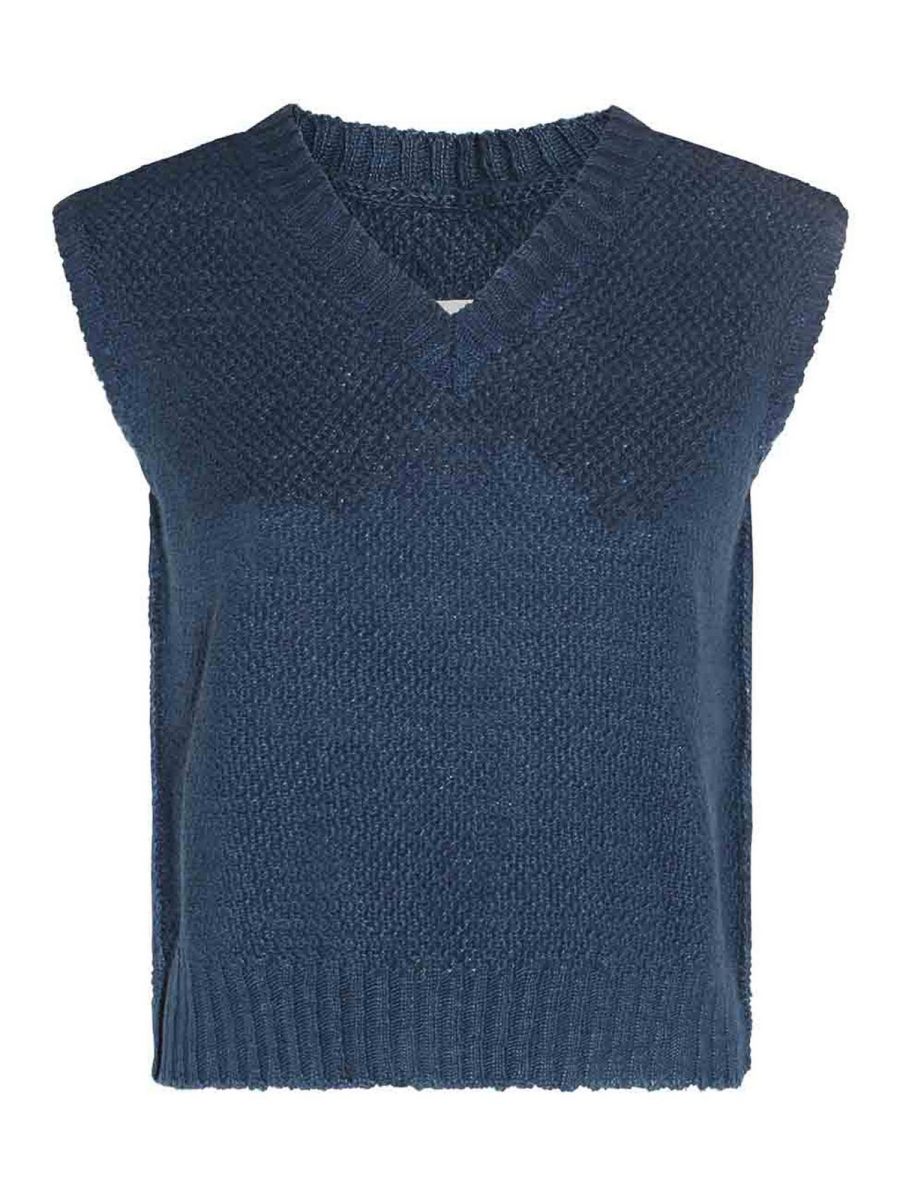 Maison Margiela Pull Col Rond - Bleu