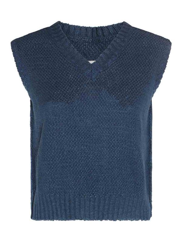 Maison Margiela Pull Col Rond - Bleu