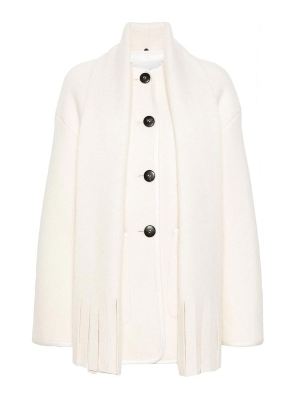 Forte Forte Manteau Court - Blanc