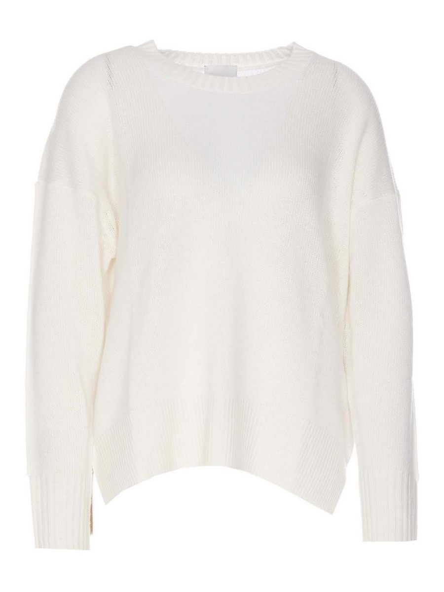 Allude Pull Col Rond - Blanc