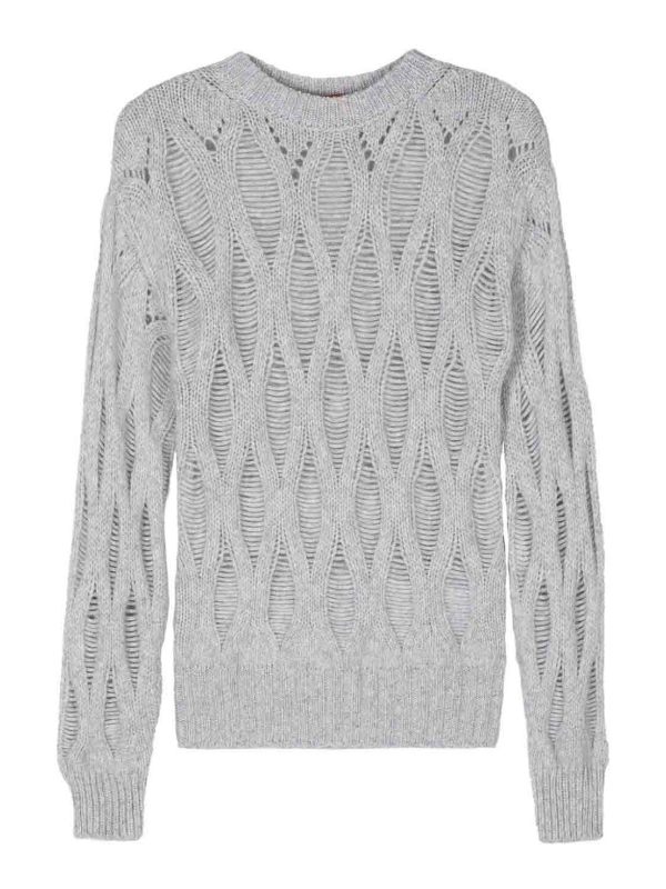 Wild Cashmere Pull Col Rond - Gris