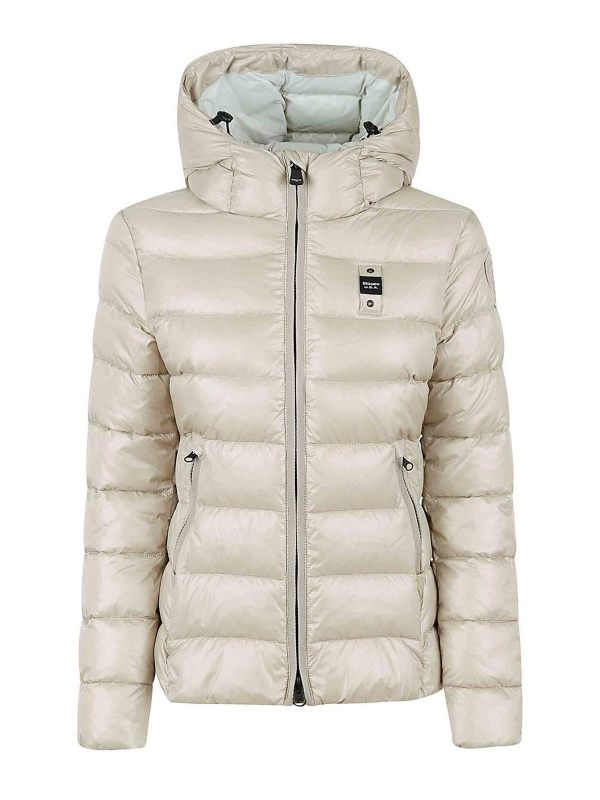 Blauer Manteau Au Genou - Beige