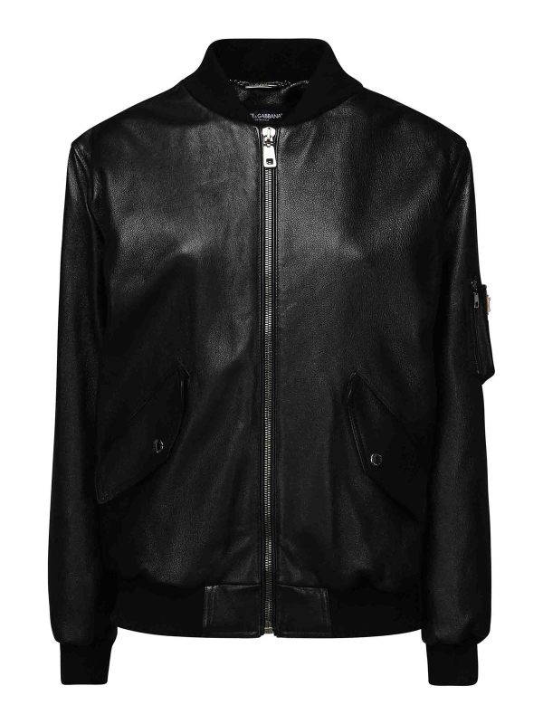 Dolce & Gabbana Blouson En Cuir - Noir