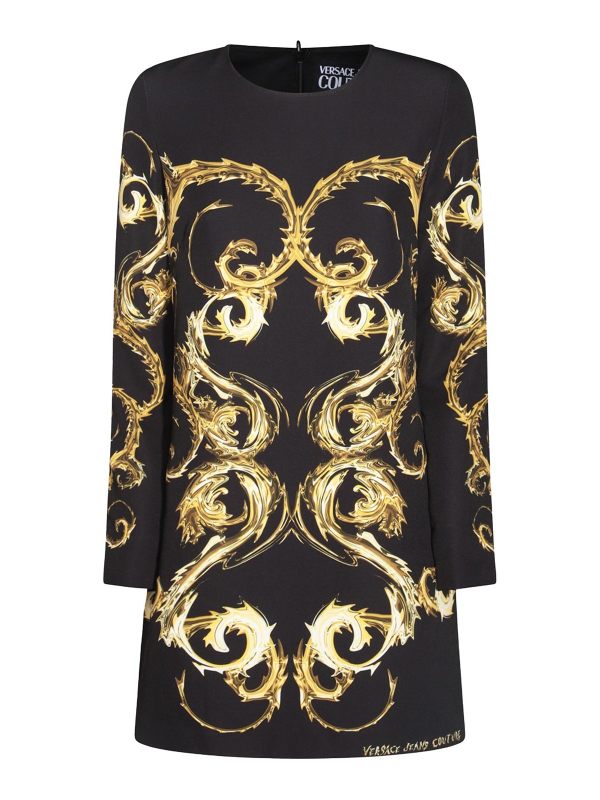 Versace Jeans Couture Robe Au Genou - Noir