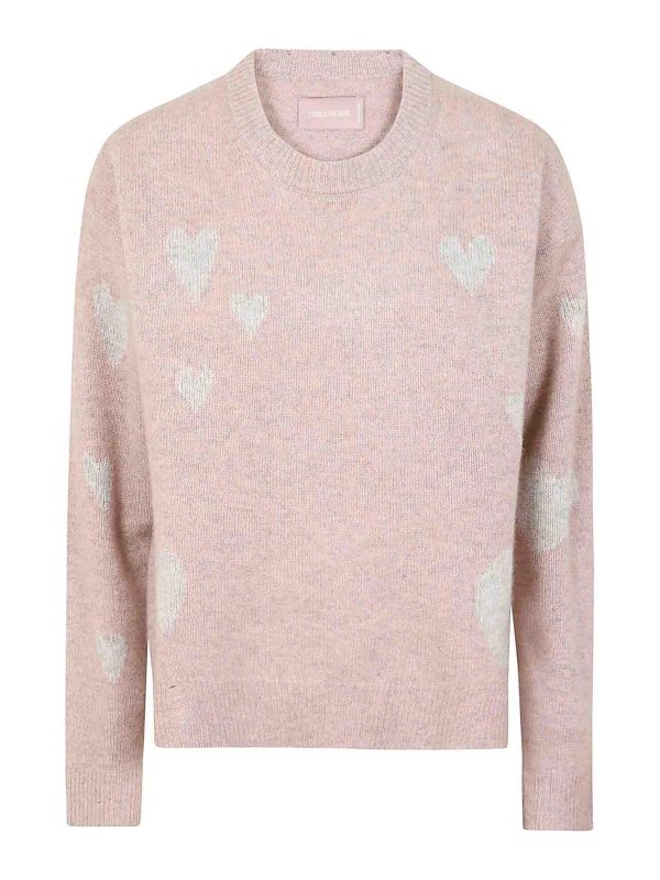 Zadig & Voltaire Pull Col Bateau - Rose