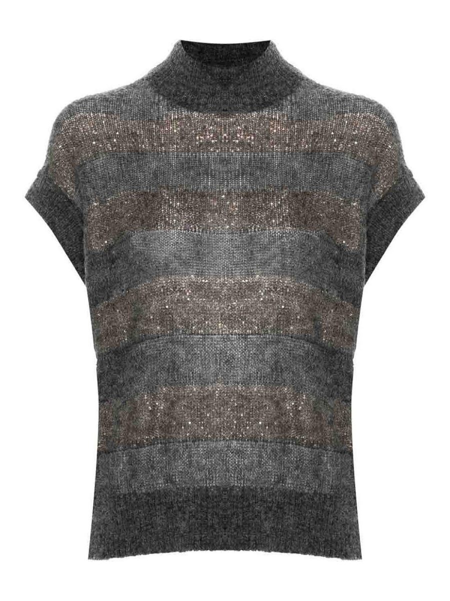 Brunello Cucinelli Pull Col Roulé - Noir