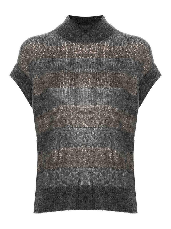 Brunello Cucinelli Pull Col Roulé - Noir
