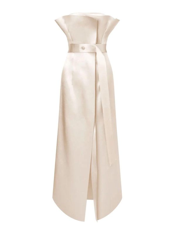 Philosophy di Lorenzo Serafini Robe Au Genou - Crème