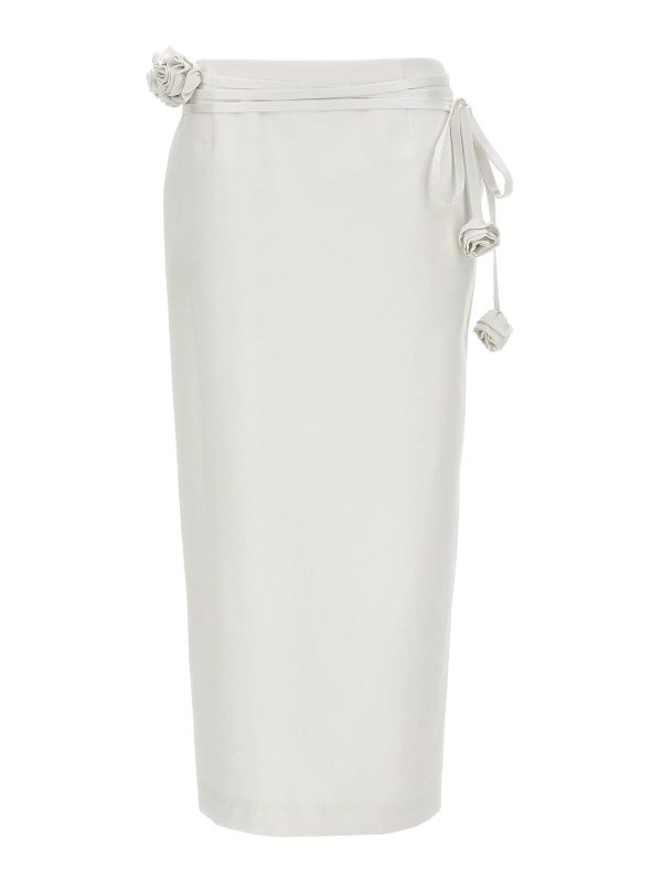 Magda Butrym Jupe Midi - Blanc