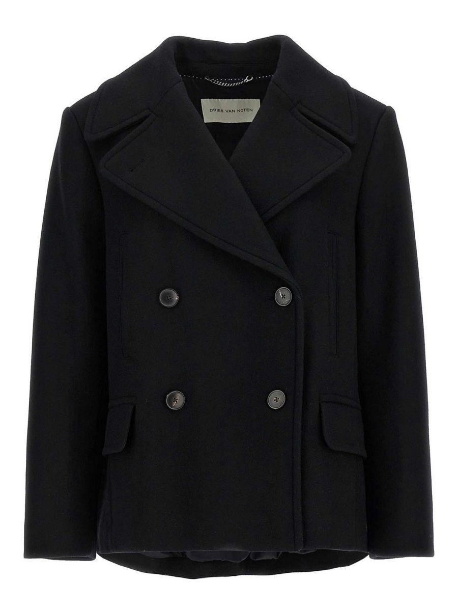 Dries Van Noten Manteau Court - Noir