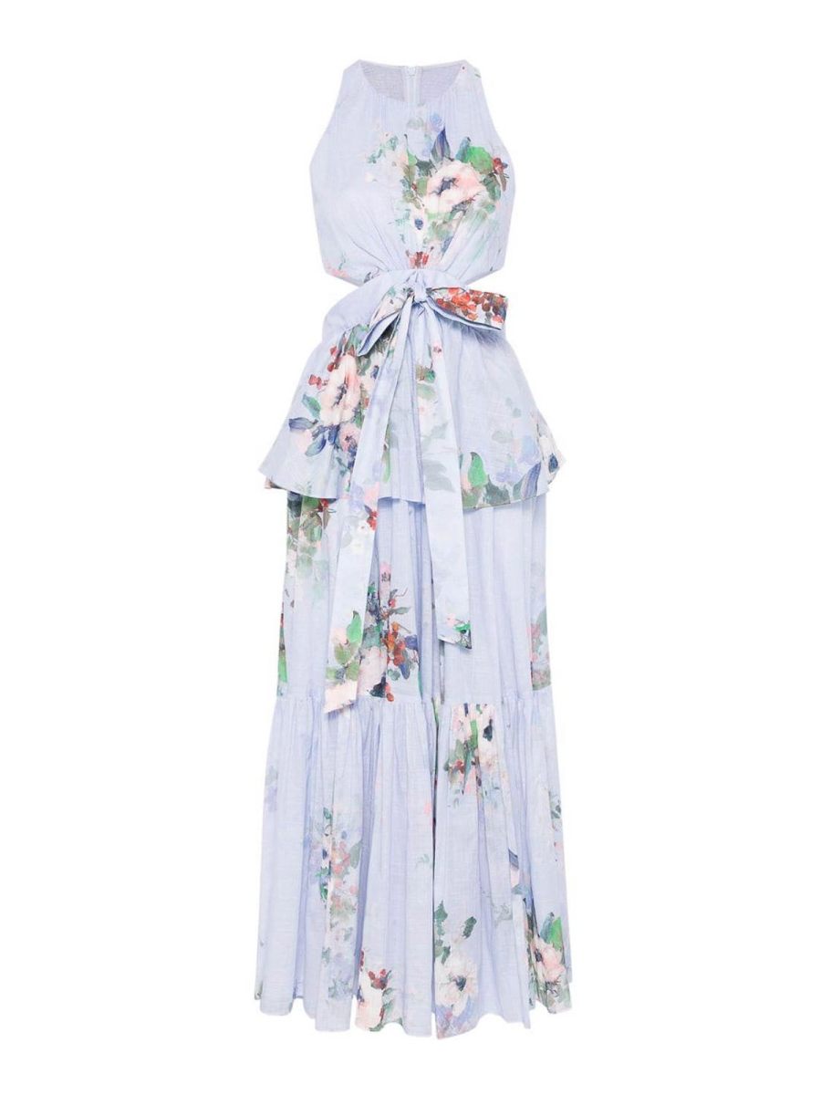 Zimmermann Robe Au Genou - Bleu Clair