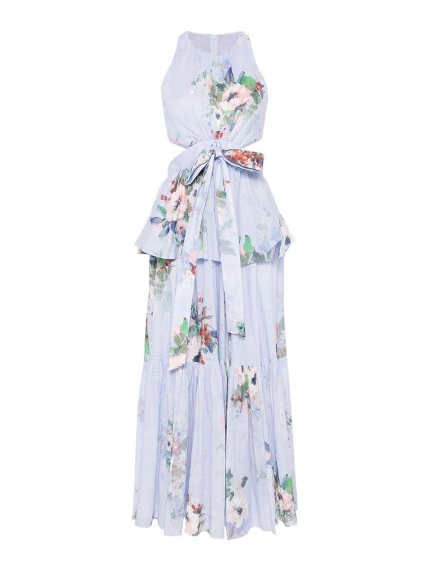 Zimmermann Robe Au Genou - Bleu Clair