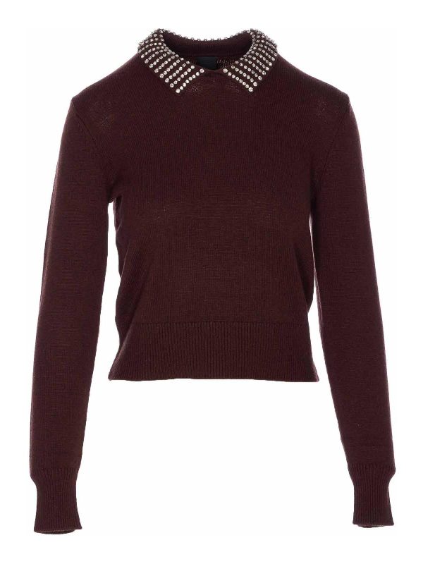Pinko Pull Col Rond - Marron