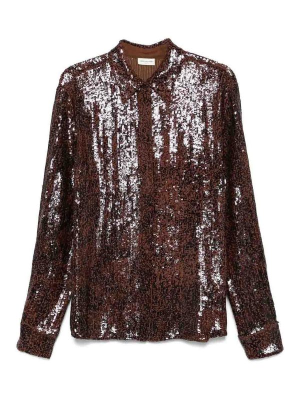 Dries Van Noten Chemise - Marron Clair