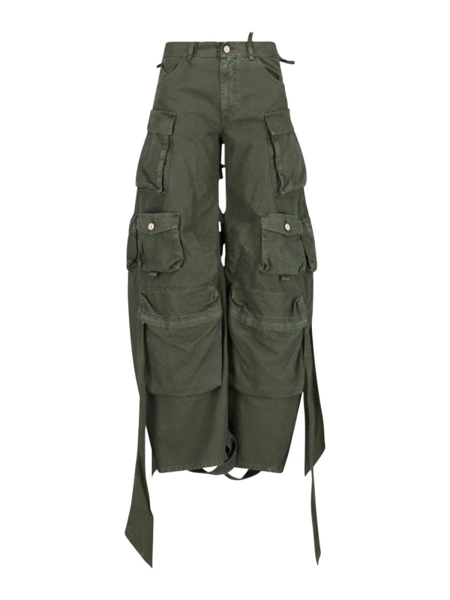 The Attico Pantalons Décontractés - Vert