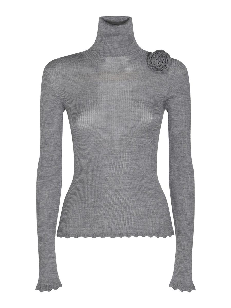 Blumarine Pull Col Rond - Gris