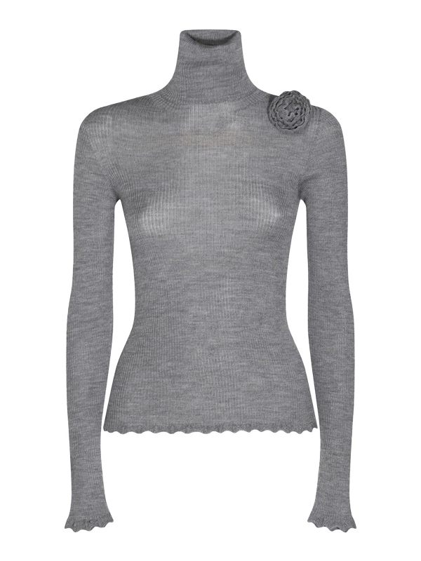 Blumarine Pull Col Rond - Gris