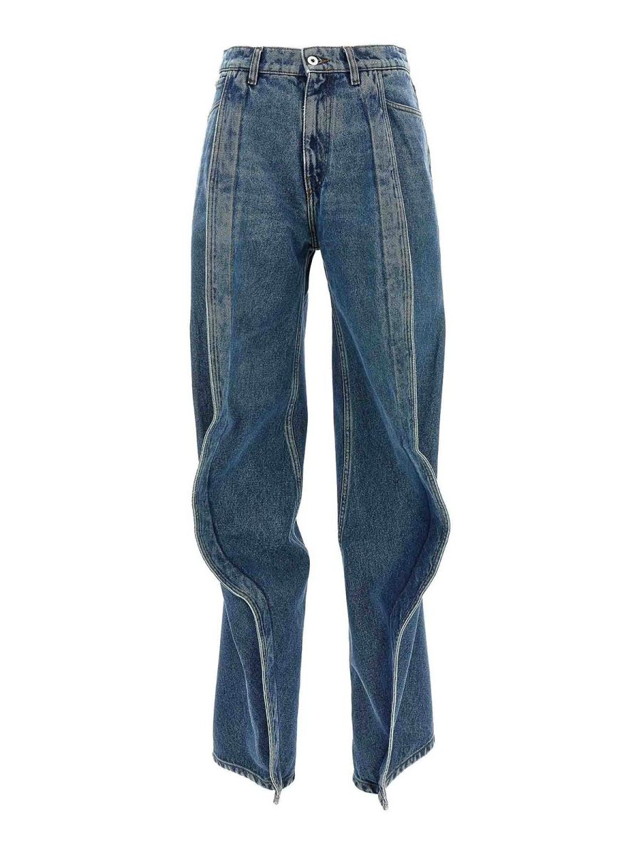 Y/Project Jean Bootcut - Bleu