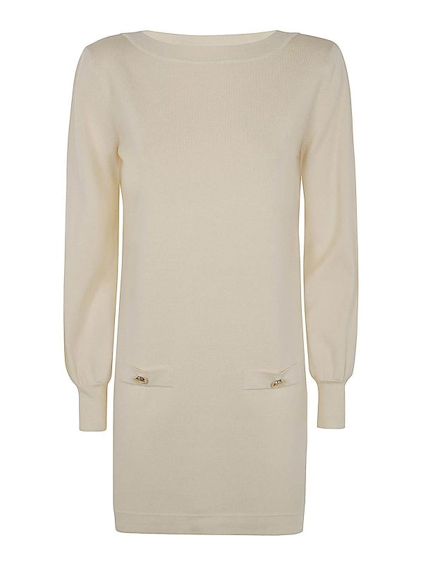 Blugirl Robe Au Genou - Blanc