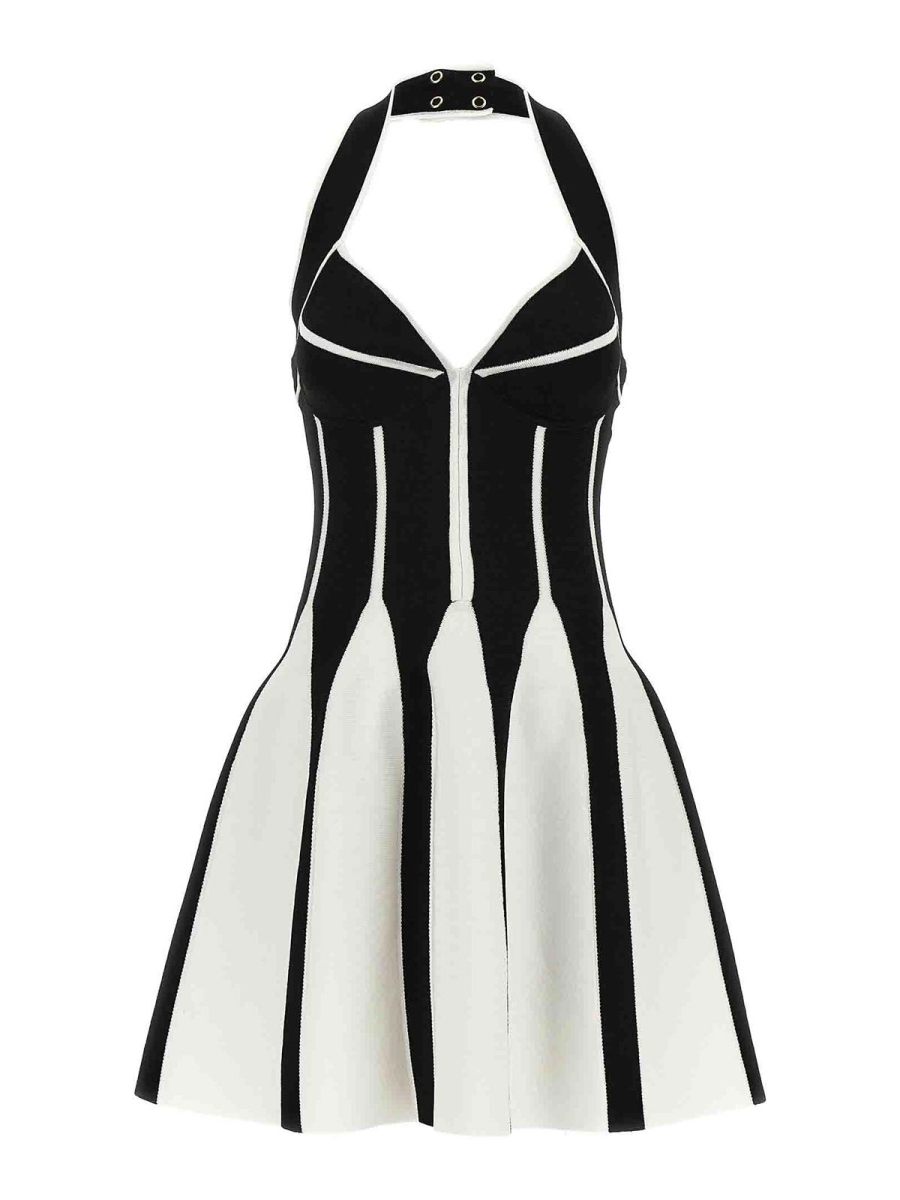 Balmain Robe Au Genou - Blanc