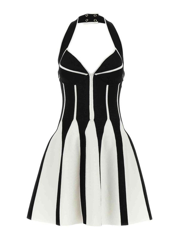 Balmain Robe Au Genou - Blanc