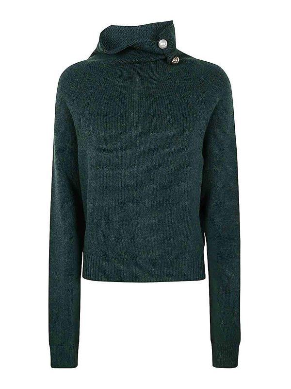Philosophy di Lorenzo Serafini Pull Col Rond - Vert
