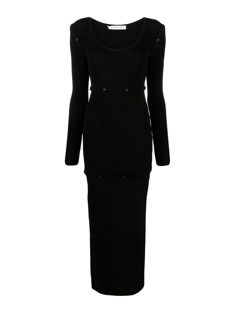 Christopher Esber Robe Au Genou - Noir