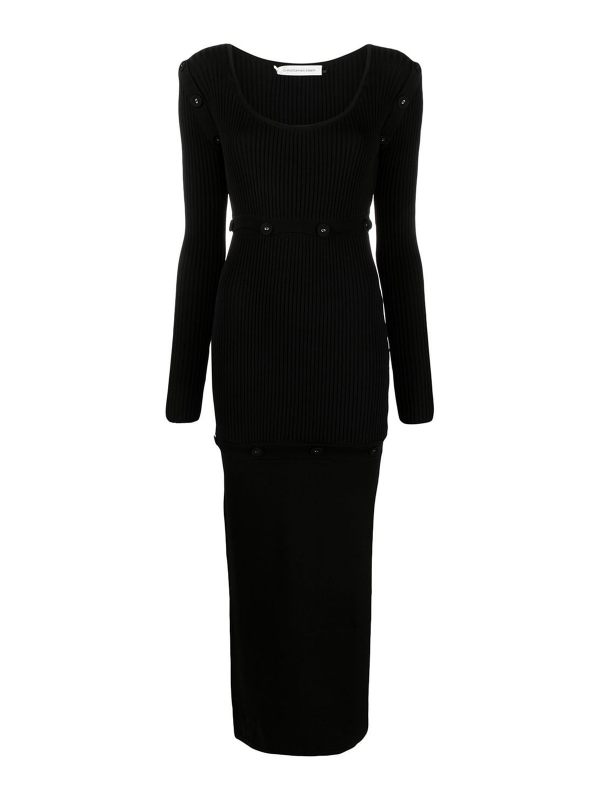 Christopher Esber Robe Au Genou - Noir