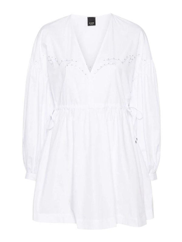 Pinko Robe Au Genou - Blanc