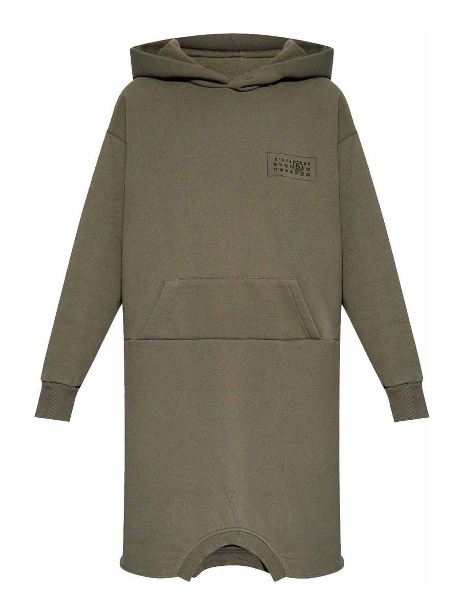 MM6 Maison Margiela Robe Au Genou - Gris