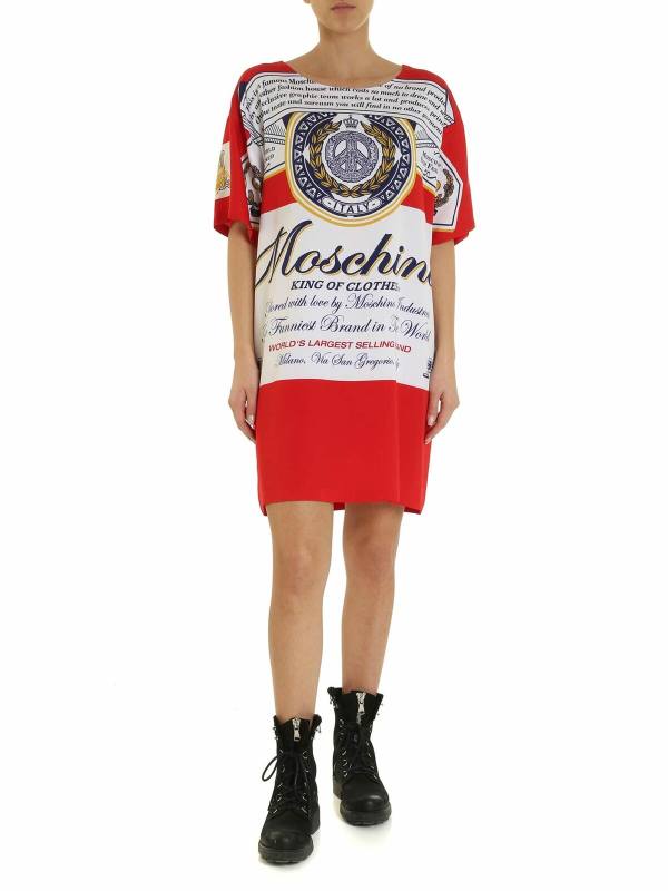 Moschino Robe Courte - Rouge